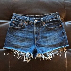 Levi’s 501 dark denim shorts